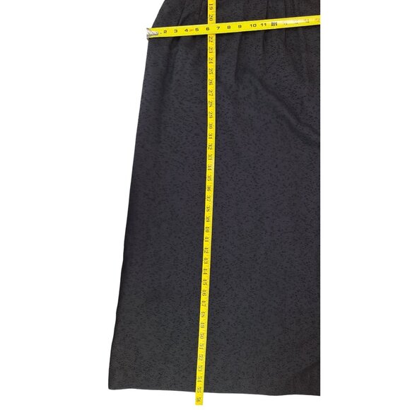 Vintage Black Dress Textured Long Sleeve Belt Handmade Goth Size Large Mourning - Picture 15 of 15